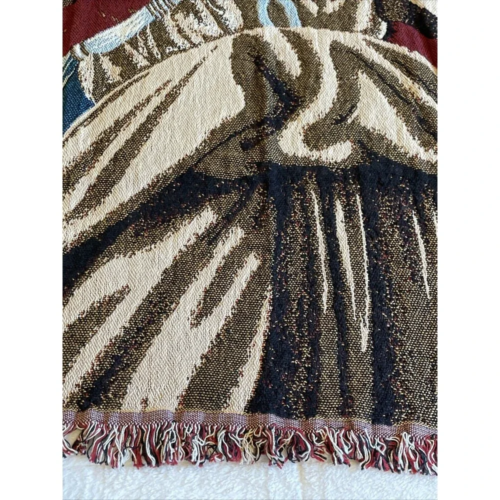 NEW Chatham Throw Angel Playing Violin Woven Cotton Blanket Tapestry 67